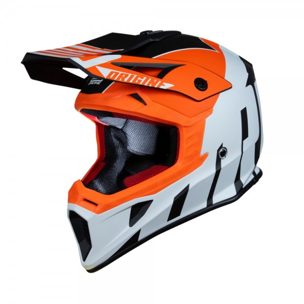 Casca motocross Origine Hero Thunder Fluo, culoare portocaliu alb negru mat, marime M