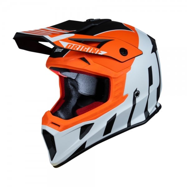 Casca motocross Origine Hero Thunder Fluo, culoare portocaliu alb negru mat, marime L