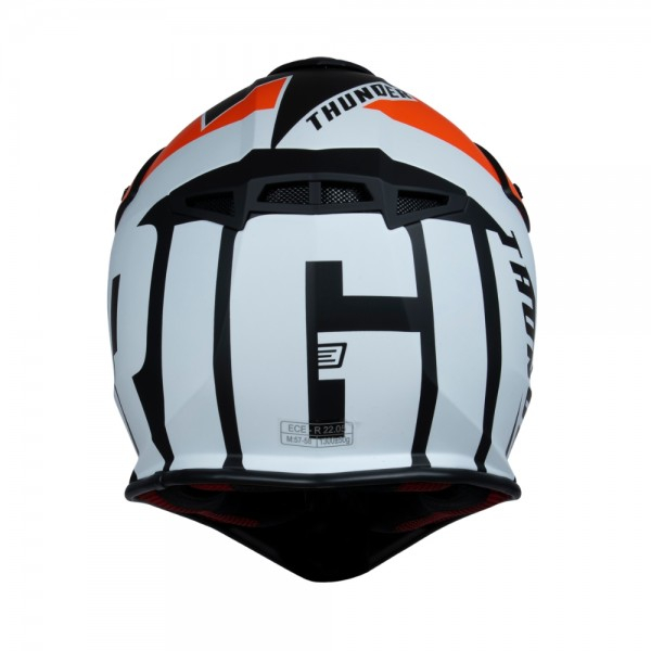 Casca motocross Origine Hero Thunder Fluo, culoare portocaliu/alb/negru mat, marime S [4]