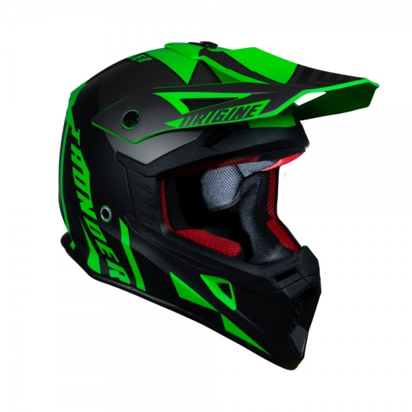 Casca motocross Origine Hero Thunder Titaniu, culoare negru/verde fluo, marime L [2]
