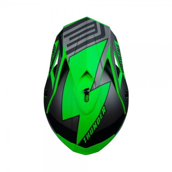 Casca motocross Origine Hero Thunder Titaniu, culoare negru/verde fluo, marime L [3]