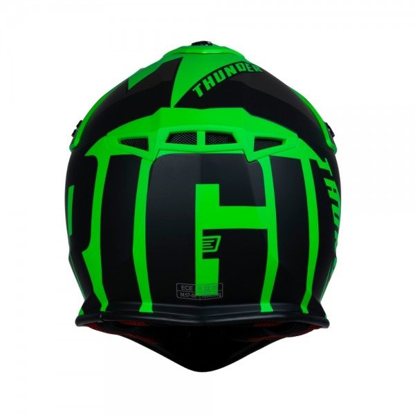 Casca motocross Origine Hero Thunder Titaniu, culoare negru/verde fluo, marime L [4]