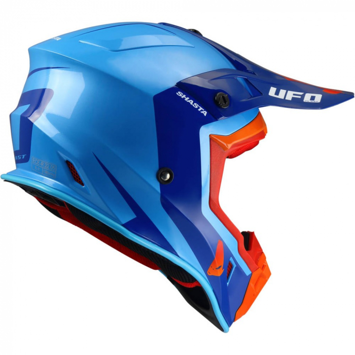 Casca motocross Ufo Quiver , culoare albastru/portocaliu , marime M [2]