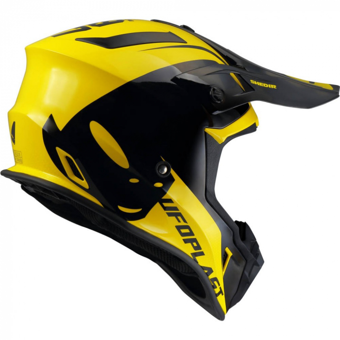 Casca motocross Ufo Quiver , culoare negru/galben , marime M [2]