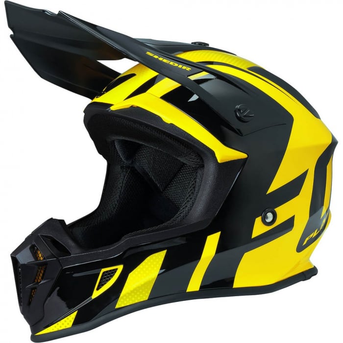 Casca motocross Ufo Quiver , culoare negru galben , marime M