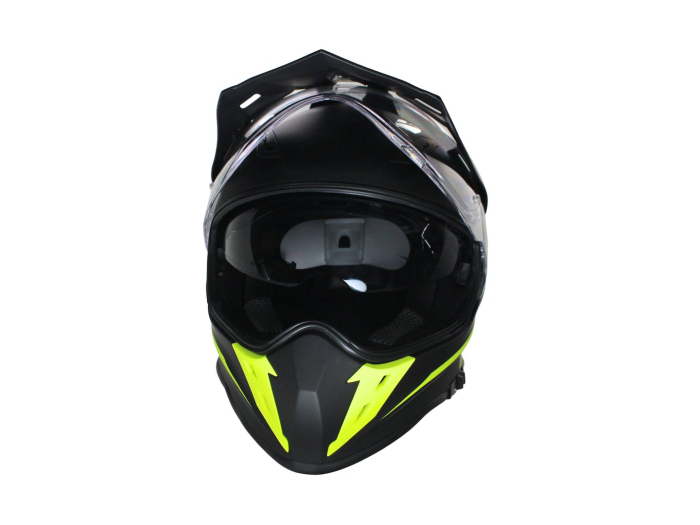 Casca Motocross cu viziera si ochelari VCAN H331, Culoare Negru/Galben Intens, Marime XXL [2]