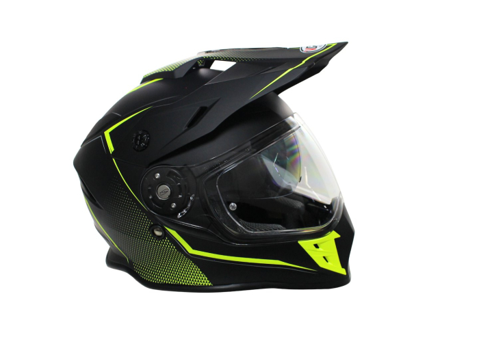Casca Motocross cu viziera si ochelari VCAN H331, Culoare Negru/Galben Intens, Marime XXL [5]
