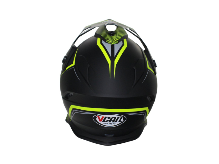 Casca Motocross cu viziera si ochelari VCAN H331, Culoare Negru/Galben Intens, Marime XXL [6]