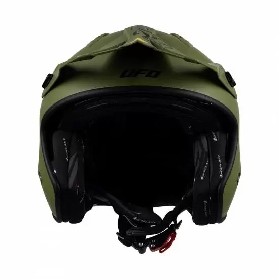 Casca semi-integrala Ufo Plast Sheratan Jet, vizor fumuriu, culoare army, marime M [4]