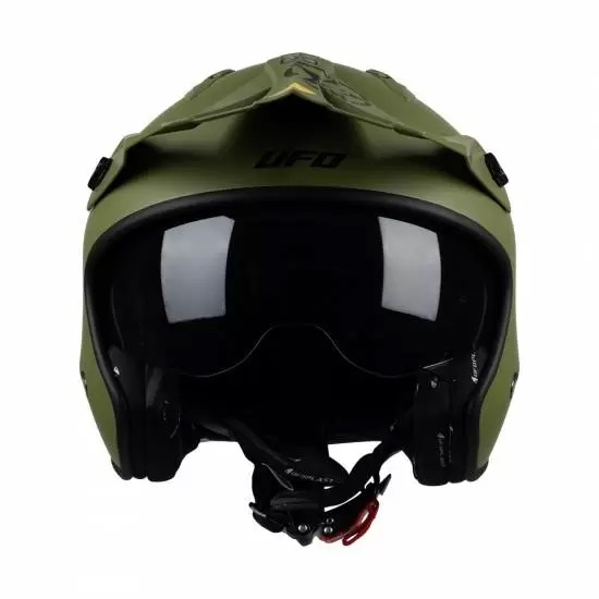 Casca semi-integrala Ufo Plast Sheratan Jet, vizor fumuriu, culoare army, marime M [3]