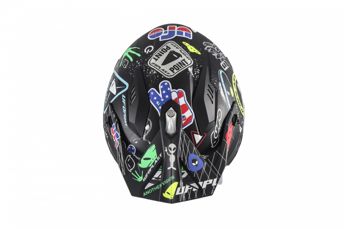 Casca semi-integrala Ufo Plast Sheratan Jet, vizor fumuriu, culoare multicolor, marime L(59/60) [4]