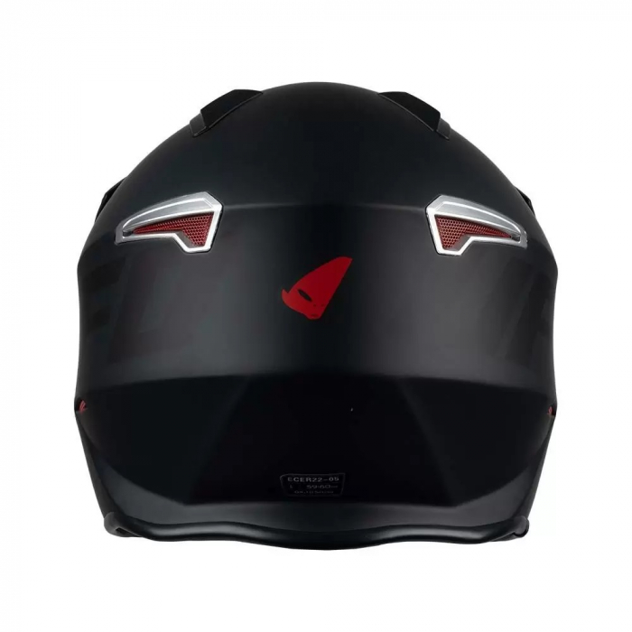 Casca semi-integrala Ufo Plast Sheratan Jet, vizor fumuriu, culoare negru mat/rosu, marime L [6]