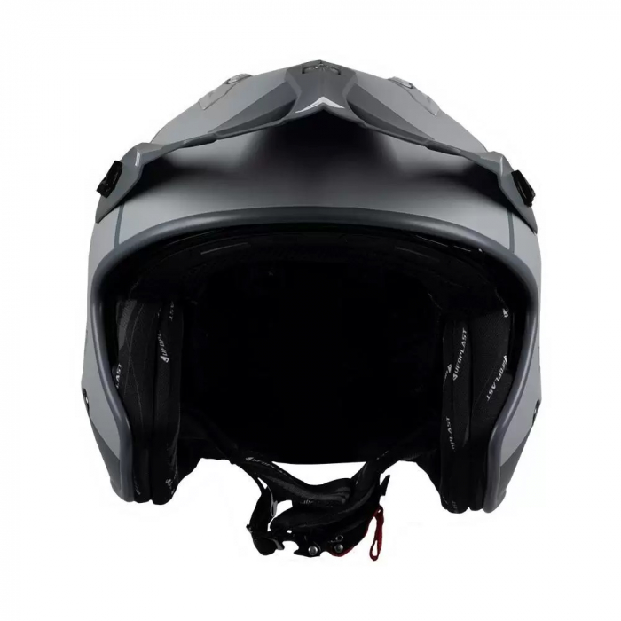 Casca semi-integrala Ufo Plast Sheratan Net Jet, vizor fumuriu, culoare gri mat, marime XL [5]