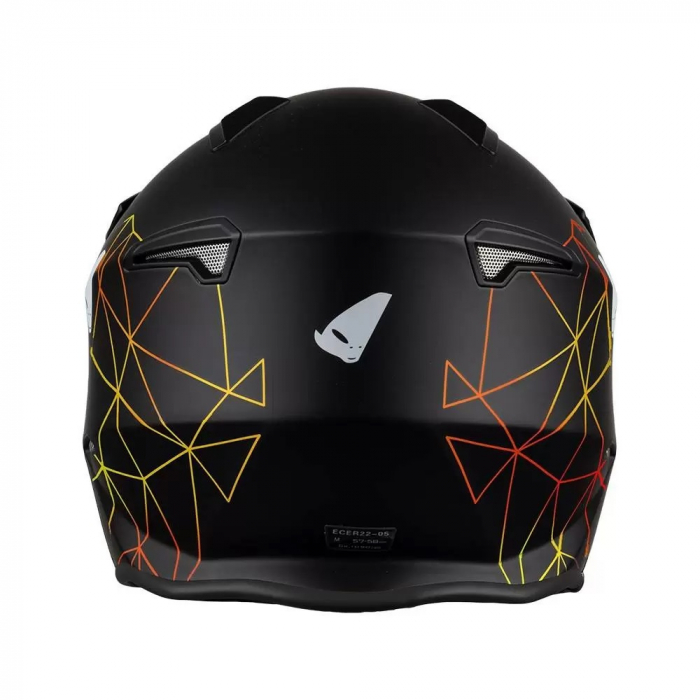 Casca semi-integrala Ufo Plast Sheratan Net Jet, vizor fumuriu, culoare negru mat, marime XL [5]