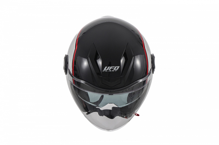 Casca semi-integrala Ufo Spirit Urban Jet, culoare alb/negru, marime XL [4]