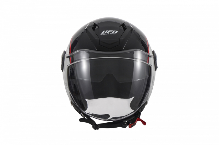 Casca semi-integrala Ufo Spirit Urban Jet, culoare alb/negru, marime XL [3]