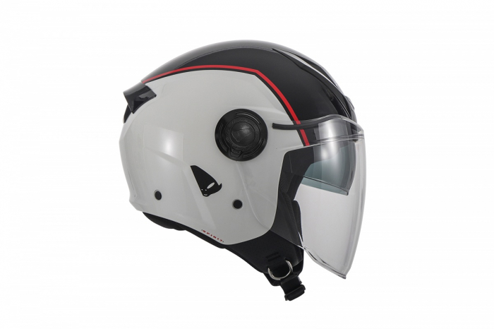 Casca semi-integrala Ufo Spirit Urban Jet, culoare alb/negru, marime XL [2]