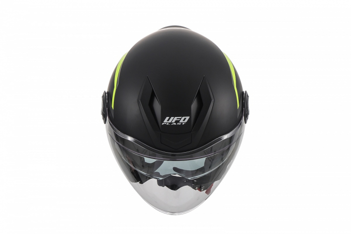 Casca semi-integrala Ufo Spirit Urban Jet, culoare negru/galben, marime M [4]