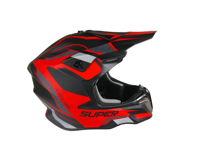 Casca Super Enduro 02 Negru/Roșu, Marime S, 55-56 cm [3]