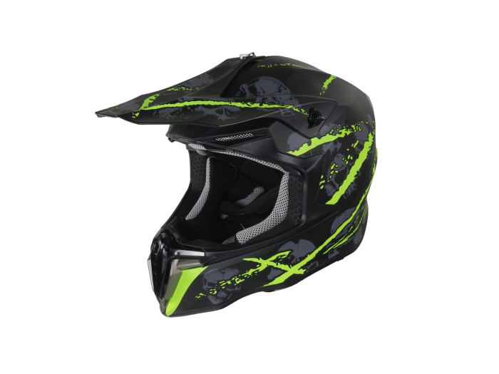 Casca Super Enduro 04, Culoare Negru Seledonian, Marime XXL, 63-64 cm