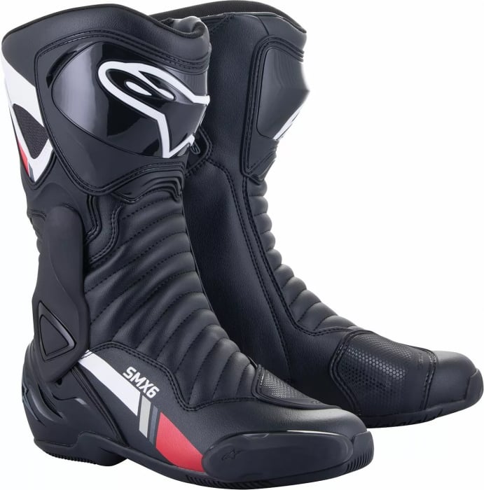 Cizme Alpinestars SMX-6 v2 culoare Negru Alb Rosu marimea 39