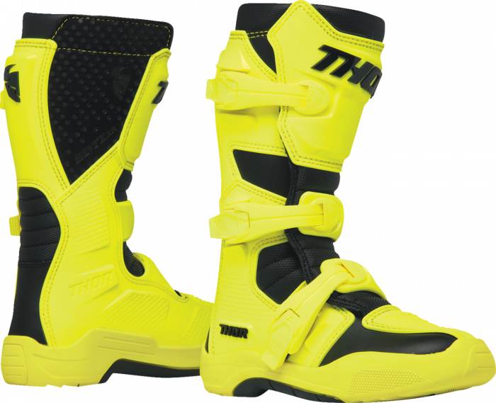 Cizme copii atv cross Thor Blitz XR, culoare galben negru, marime 36
