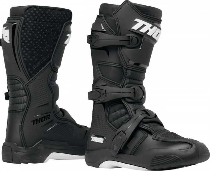 Cizme copii atv cross Thor Blitz XR, culoare negru alb marime 36