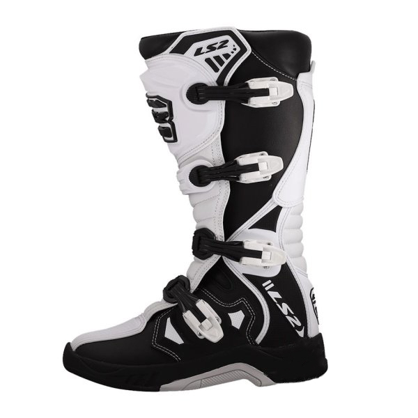 Cizme Cross/Enduro LS2 Raptor, marime 43, culoare negru/alb [5]