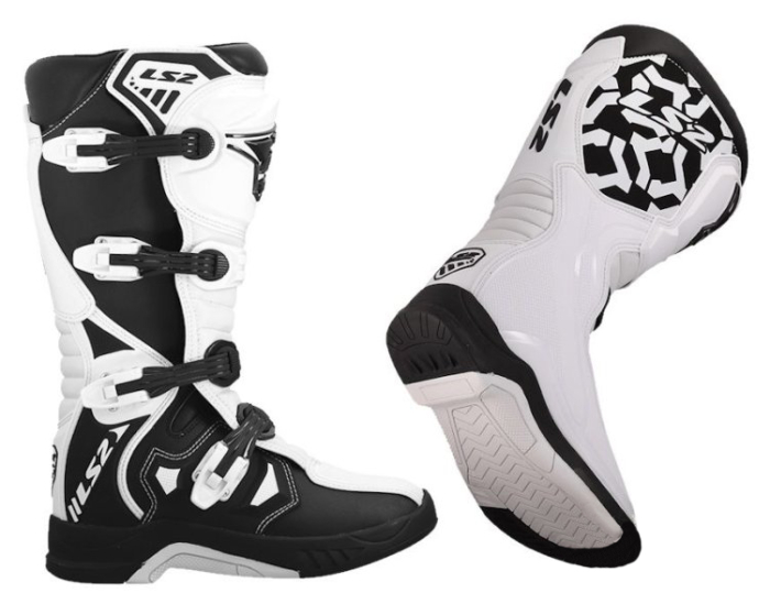 Cizme Cross/Enduro LS2 Raptor, marime 43, culoare negru/alb [2]