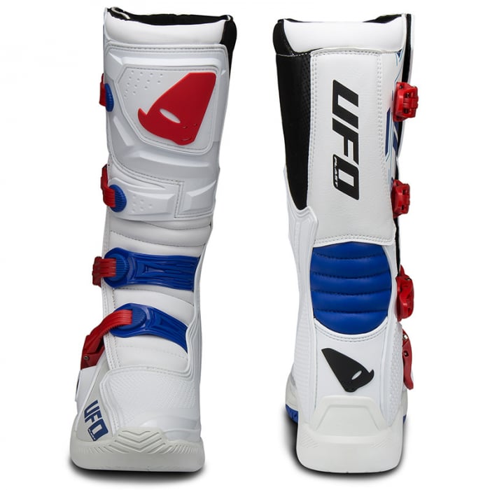 Cizme motocross Ufo Plast ELEKTRON , culoare alb/rosu , marime 44 [3]