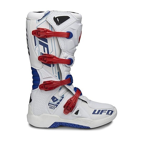 Cizme motocross Ufo Plast ELEKTRON , culoare alb/rosu , marime 44 [4]