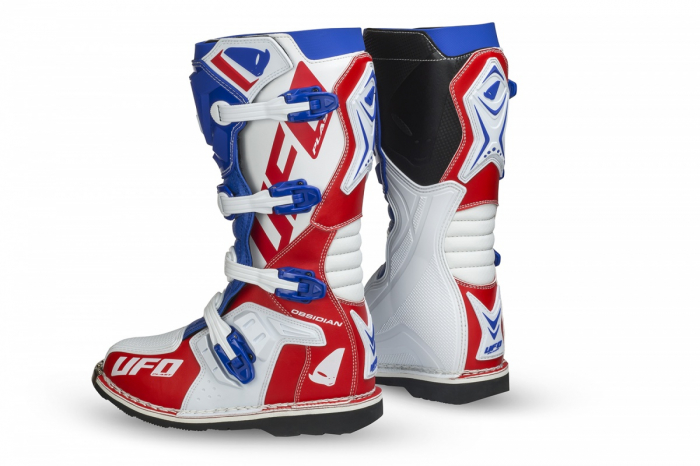 Cizme Motocross Ufo Plast OBSIDIAN, culoare Alb/Albastru/Rosu, marime 43 [2]
