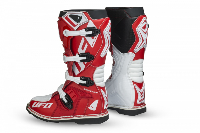 Cizme Motocross Ufo Plast OBSIDIAN, culoare Rosu/Alb, marime 43 [2]