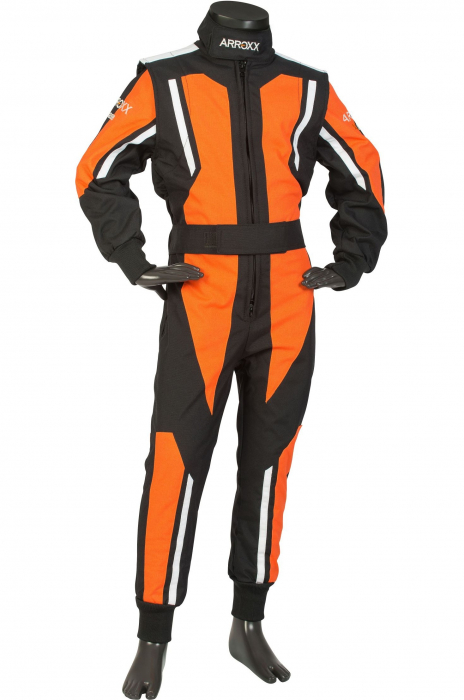 Combinezon Arroxx, Pilot Kart Level 2 X-Base Junior,Cordura, negru-portocaliu-alb, marime 32