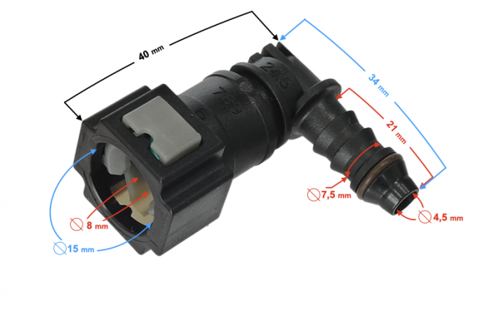 Conector furtun sistem alimentare carburant [3]
