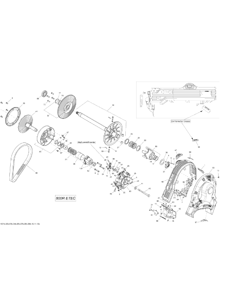 Contragreutate 441 variator Ski-Doo Summit X 800RETEC XM-163, 2015 [2]