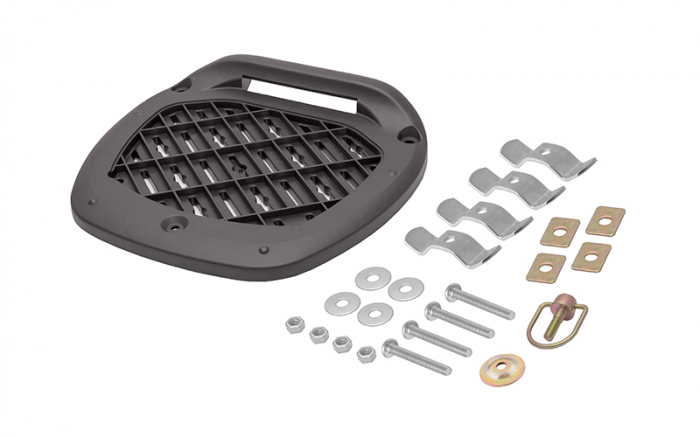 Cutie bagaje motociclete, top case cu suport, culoare negru, reflectorizant rosu [4]