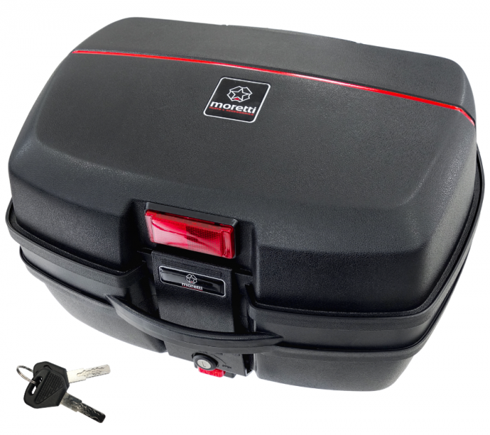Cutie bagaje (top case), MR-688, 32l, culoare negru, reflector rosu [2]