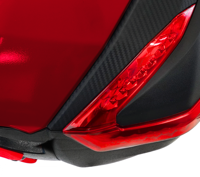 Cutie cu suport 35L, Moretti MR-888, culoare negru/rosu, reflector rosu [4]