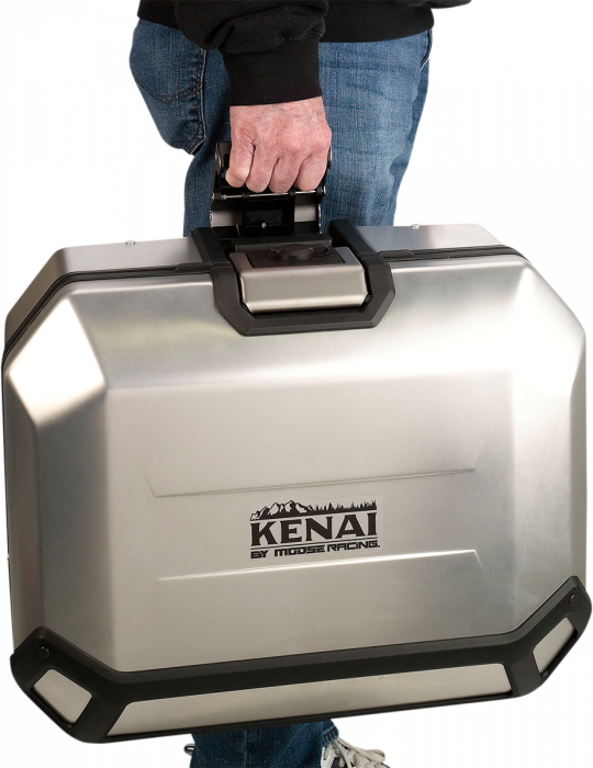 Cutie laterala stanga moto, Kenai by Moose Racing, 47l, culoare argintiu [3]