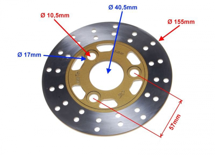 Disc frana fata LJ50-QT-L, grosime 3.5mm [2]