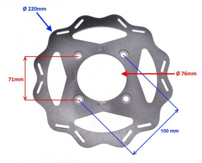 Disc frana Kingway Chopper 150, grosime 4mm [2]