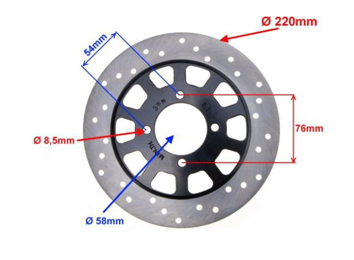 Disc frana Ogar900, diametrul exterior 220mm, grosime 3.8mm [2]