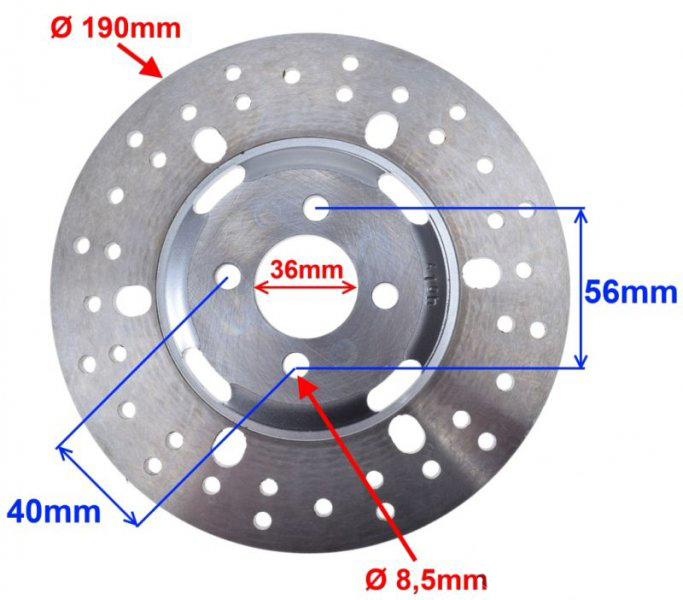 Disc frana spate Atv 200, grosime 3.6mm [2]