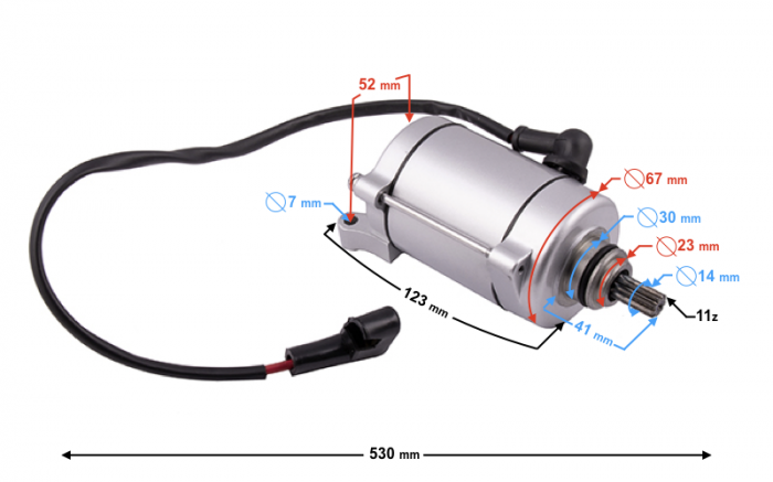 Electromotor 175cc 163FMK, 11dinti [3]