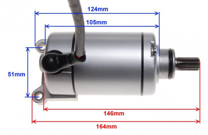 Electromotor Atv 200cc, Loncin, Basan, 10 dinti [2]