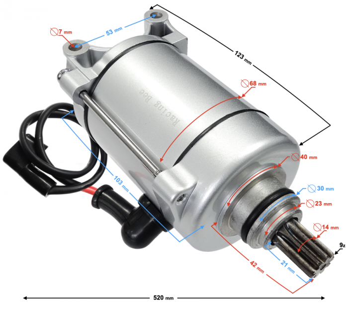 Electromotor Bashan 150, 9 dinti [2]