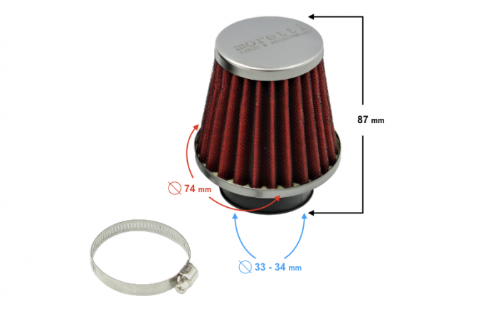 Filtru aer conic diametru 34mm [2]