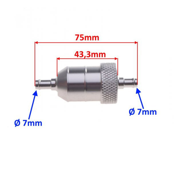 Filtru benzina metalic diametru 7mm, se poate curata [3]