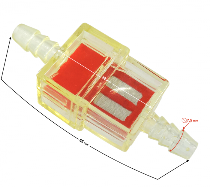 Filtru benzina moto/scuter/atv, diametru furtun 7.5mm [2]